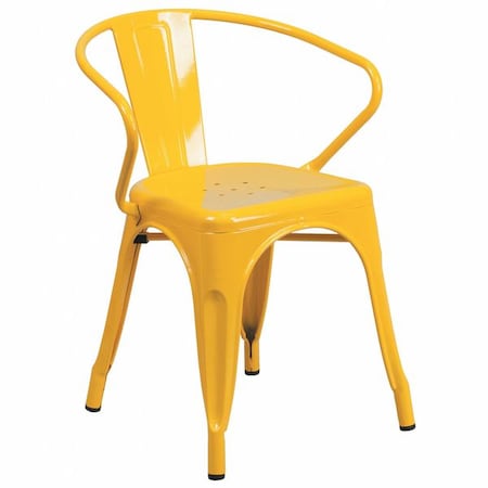 Flash Furniture Contemporary Chair, 21-1/2 in W 19" L 27-3/4" H, Integrated CH-31270-YL-GG