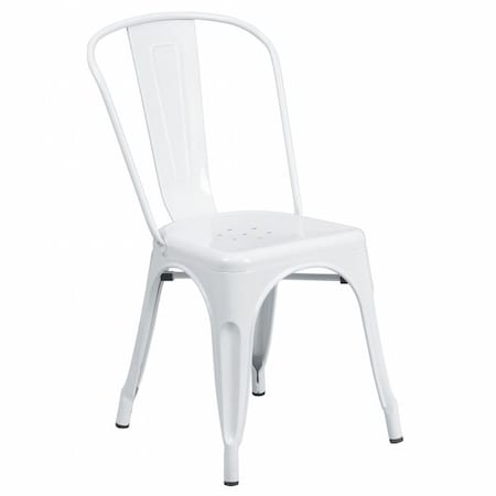 Flash Furniture Contemporary Chair, White Back, 18 in W 20" L 33" H CH-31230-WH-GG