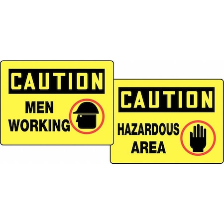 Accuform Quik Sign Fold-Ups Floor Sign, 18" H, 24" W, Plastic, Rectangle, English, PFK615 PFK615