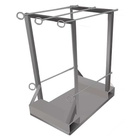 Zoro Select Gas Cylinder Pallet, Cylinder Capacity 4 19C157