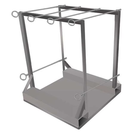 Zoro Select Gas Cylinder Pallet, Cylinder Capacity 6 19C158