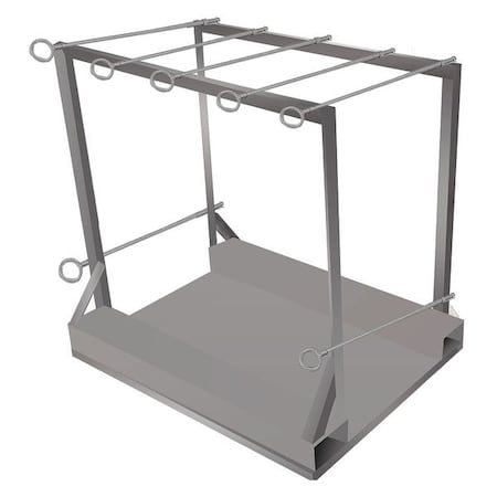 Zoro Select Gas Cylinder Pallet, Cylinder Capacity 8 19C159