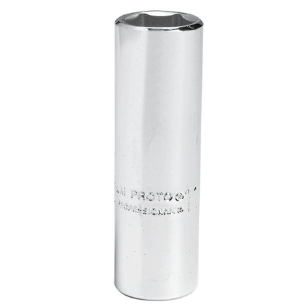 Proto 1/4 " Drive, 15mm Metric Socket, 6 Points, Steel, Chrome, 15 mm J4715LM
