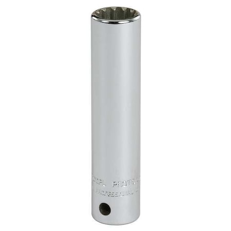 Proto 1/4 in Drive, 3/16" Spline SAE, Socket, 6 Points, Steel, Chrome, 3/16 in J4706DPL