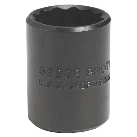 Proto 3/8 in Drive, 7/8" SAE Socket, 12 Points, Steel, Blk Oxd, 7/8 in J5228B