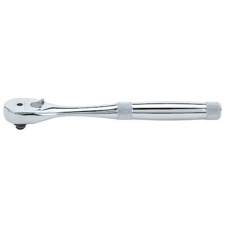 Proto 1/4" Drive 45 Geared Teeth Pear Head Style Hand Ratchet, 5-45/64" L, Full Polish Finish J4749XLHS