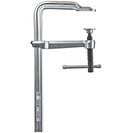 Bessey 4 in Bar Clamp, Tempered Drop-Forged Steel Handle and 3 1/8 in Throat Depth GS12-8K