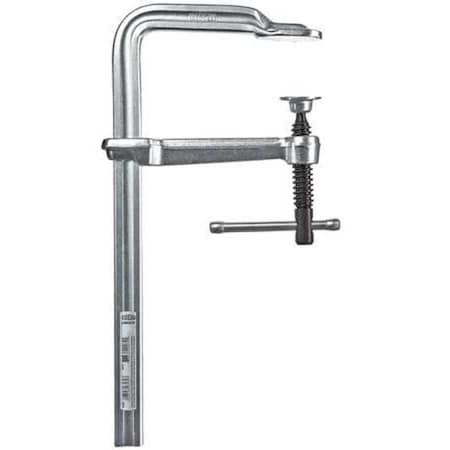 Bessey 8 in Bar Clamp, Tempered Drop-Forged Steel Handle and 4 in Throat Depth GS20K