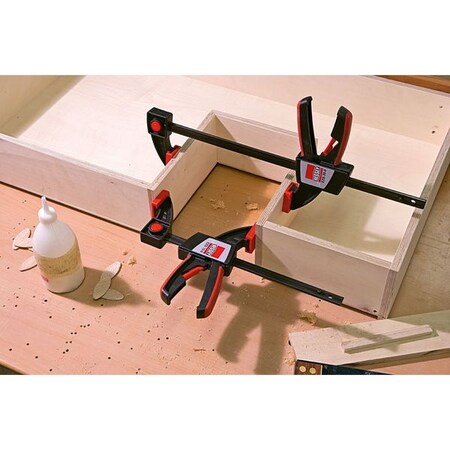 Bessey Tradesmen Clamp - 12 Inch, 4 Inch Throat Depth, Serrated Rails, Wooden Handles, Made In USA - View #4