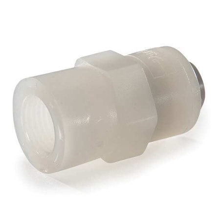 Parker Faucet Adapter, 3/8 in Tube Size, PVDF, Natural F6FA7