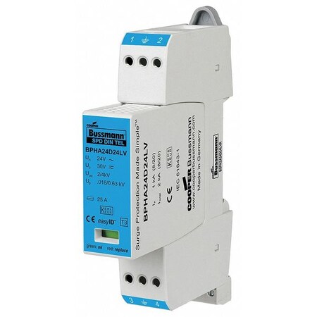 Eaton Bussmann Surge Protection Device, 1 Phase, 75VAC/100VDC, 1 Poles, 2 BSPM1A75D100LVR