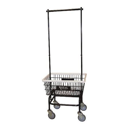 Royal Basket Trucks Laundry Cart, Black, 3.4 cu. ft. G27-BKX-W2A-5UNN