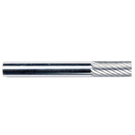 Zoro Select Carbide Bur, Cylindrical Flat End, 1/4 19D632