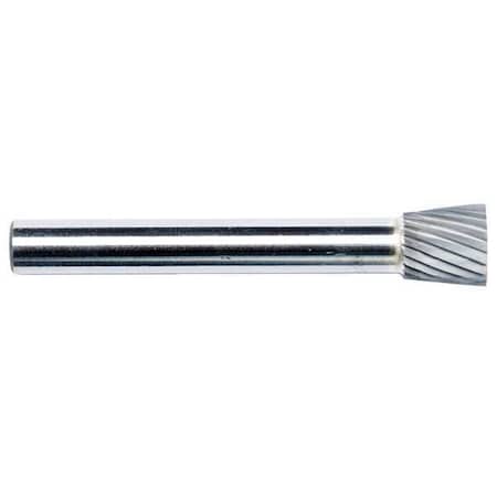 Zoro Select Carbide Bur, Inverted Cone, 3/16 19D785