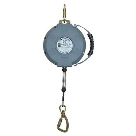 Falltech Self-Retracting Lifeline, 50 ft. Length, 1 Leg(s), 310 lb. Weight Capacity 727650C