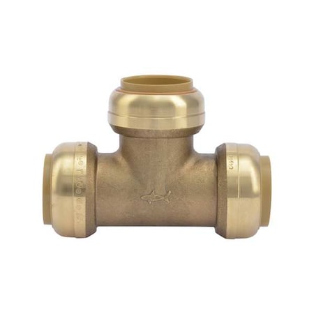 Sharkbite Tee, 1 in Tube Size, DZR Brass, Brass U374LF
