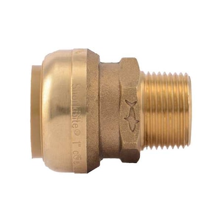 SHARKBITE Male Reducing Adapter, 1 in Tube Size, Brass, Brass U142LF