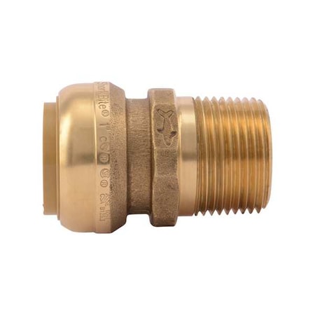 SHARKBITE Male Adapter, 1 in Tube Size, Brass, Brass U140LF