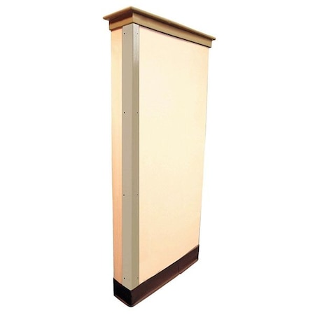 Zoro Select Corner Guard, Flame Retardant, Beige, 1-1/2"W X 48"H 19F835