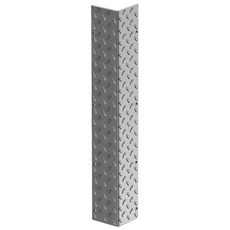 ZORO SELECT Corner Guard, Flame Retardant, Silver, 4"W X 48"H 19F850