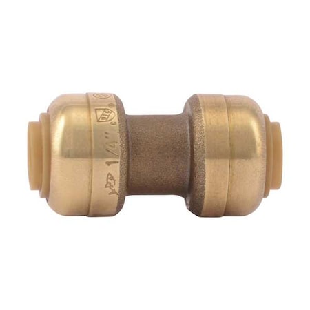 Sharkbite 1/4" Tube DZR Brass Coupling U004LF