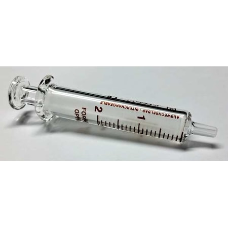 Fortuna Reusable Glass Syringe, Glass Luer, 2 mL 7.102-27