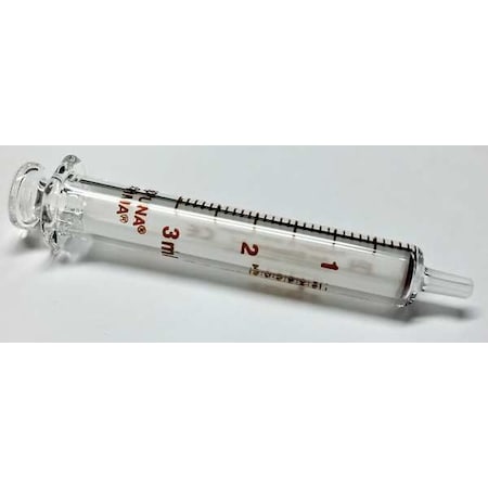 Fortuna Reusable Glass Syringe, Glass Luer, 3 mL 7.102-29