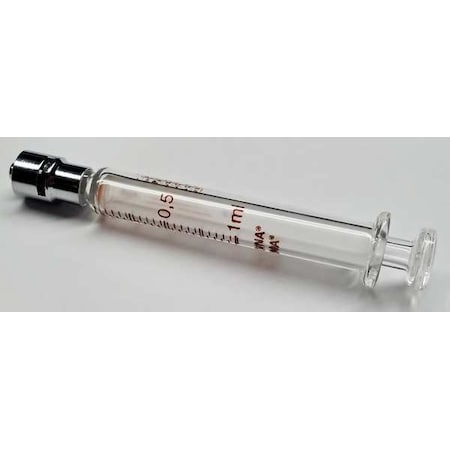 Fortuna Glass Syringe, Metal Luer Lock, 1 mL 7.140-21