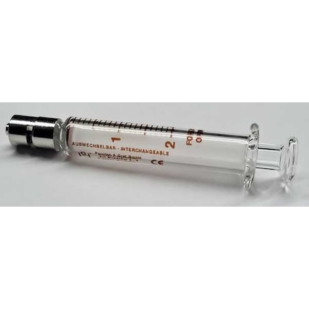 Fortuna Glass Syringe, Metal Luer Lock, 2 mL 7.140-27