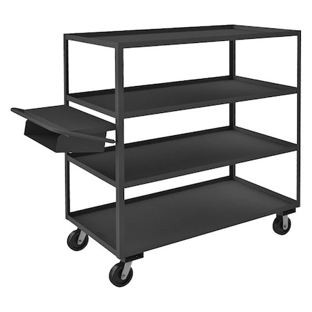 Zoro Select Order-Picking Utility Cart with Lipped Metal Shelves, Steel, 3,600 lb Load Capacity, 4 Shelves OPCPFS-306065-4-6PH-95