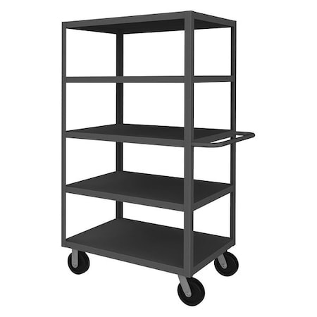 Zoro Select Stock Cart, Flush, 5 Shelf, 36x24, Gray RSC-243666-5-3K-ALD-95