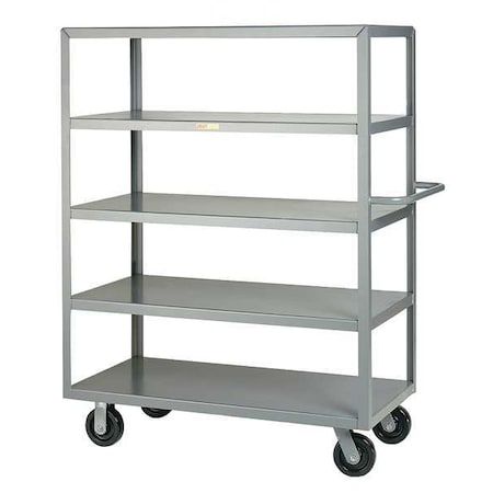 Little Giant Stock Cart, Flush, 5 Shelf, 48x30, Gray 5M30486PH