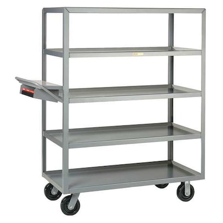 Little Giant Order-Picking Utility Cart with Lipped Metal Shelves, Steel, 3,600 lb Load Capacity, 5 Shelves 5ML-2448-6PH-WSP