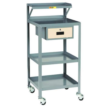 Little Giant Mobile Work Center, 52" H x 24" W x 36" L PSR2436-3RBK-DR