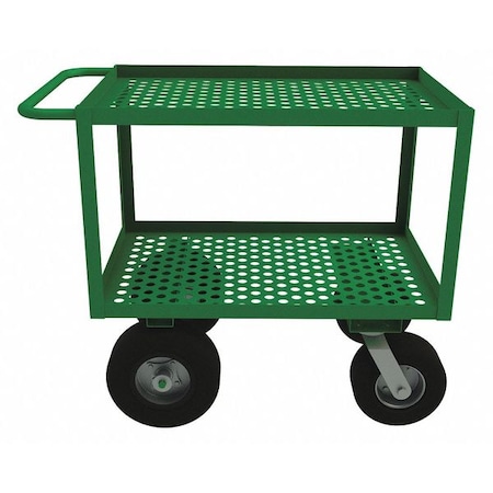 Zoro Select Garden Cart, 1200 lb., 42 In. L, 36 In. H GC-2436-2-10/12PN-83T