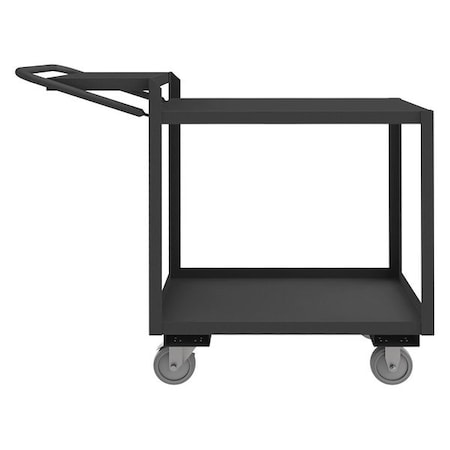 Durham Mfg Order-Picking Utility Cart with Lipped & Flush Metal Shelves, Steel, 1,200 lb Load Capacity OPCFS-1832-2-TLD-95