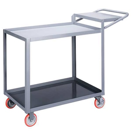 Little Giant Order Picking Cart, Steel, 1,200 lb Load Capacity, 2 Shelves, 64 in L, 24 in W LGL2448WSBRK