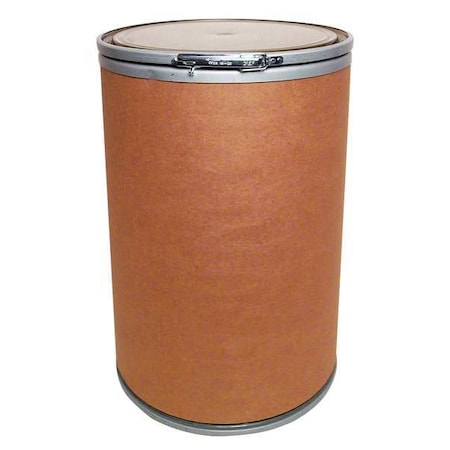 Zoro Select Open Head Transport Drum, Fiber, 55 gal, Unlined, Brown FL21-55-400