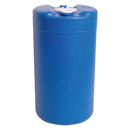Zoro Select Closed Head Transport Drum, Polyethylene, 15 gal, Unlined, Blue THP15