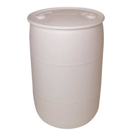 Zoro Select Closed Head Transport Drum, Polyethylene, 55 gal, Unlined, White THO55W
