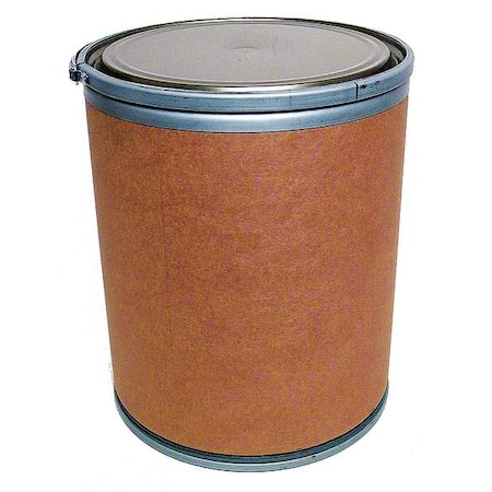 Zoro Select Open Head Transport Drum, Fiber, 30 gal, Unlined, Brown FL18-30-300