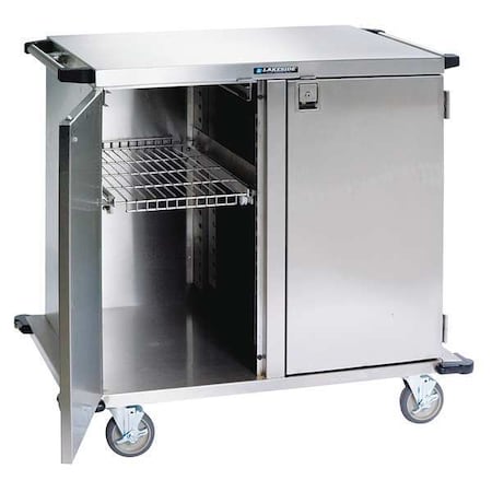 Lakeside Surgical Case Cart, Stainless Steel, 300 lb Load Capacity, 2 Shelves, 29 in L, 48 in W, 54 in H 6937
