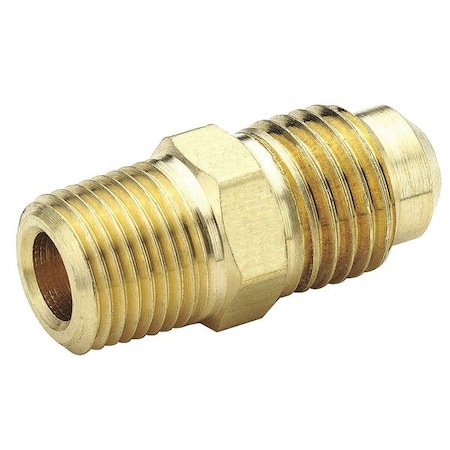Parker Strt, Brass, Flared 1/2 in, MNPT 1/4 in L48F-8-4