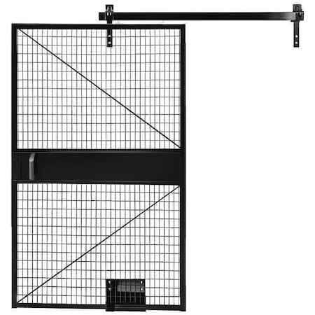 Saf-T-Fence Sliding Door, 70 In x 7 ft, Powder Coated C-CS070082-L-SL1