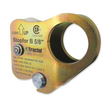 Tractel Rope Grab, For Rope Size 5/8", Steel WB58