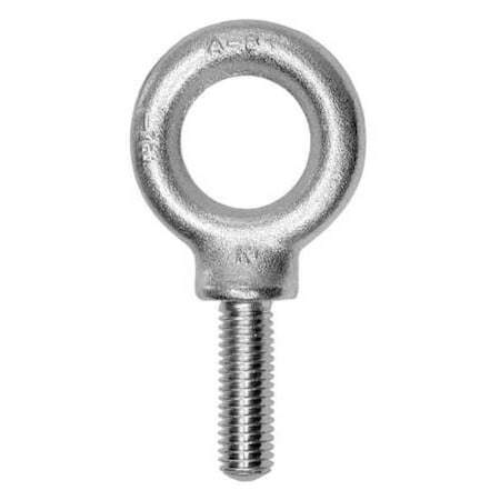Ken Forging Eye Bolt With Shoulder, 2-4-1/2, 4 in Shank, 3-1/4 in ID, Steel, Zinc Plated K2036-ZN