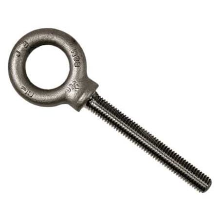 Ken Forging Eye Bolt With Shoulder, 1/2"-13, 4 in Shank, 1-3/16 in ID, 316 Stainless Steel, Plain K2025-4-316SS