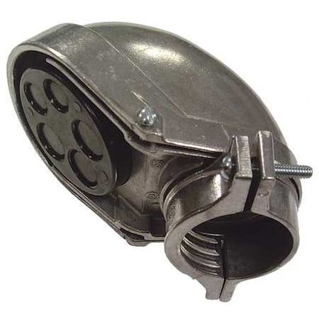 Raco EMT/IMC Cap, 1/2 in, Snap-On, Aluminum, Plain, Natural 2402