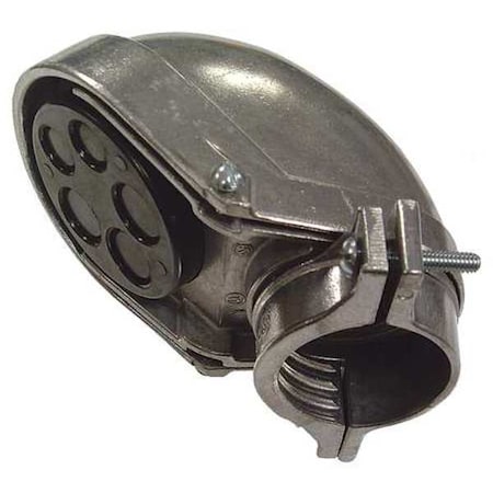 Raco EMT/IMC Cap, 1-1/4 in, Snap-On, Aluminum, Pre-Galvanized, Natural 2405