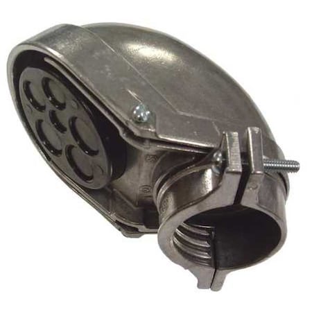 Raco EMT/IMC Cap, 1-1/2 in, Snap-On, Aluminum, Plain, Natural 2406